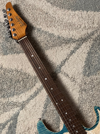 Soloking MS-1 Classic Flat Top FMN with Rosewood FB in Jeans Pacific Blue Limited Edition JESCAR