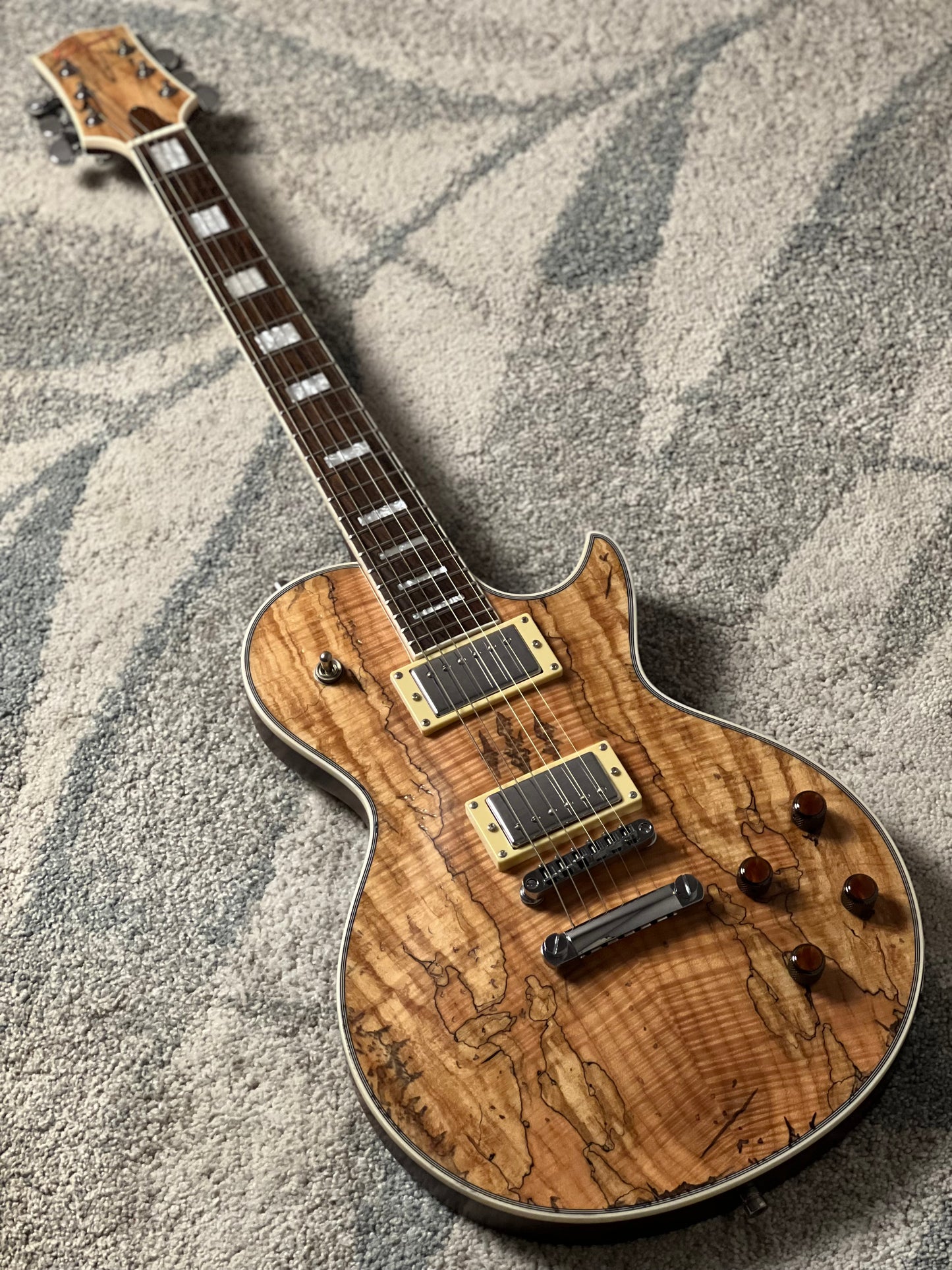 Dhatarattha Custom DLP with Exotic Spalted Flame Top in Natural Relic