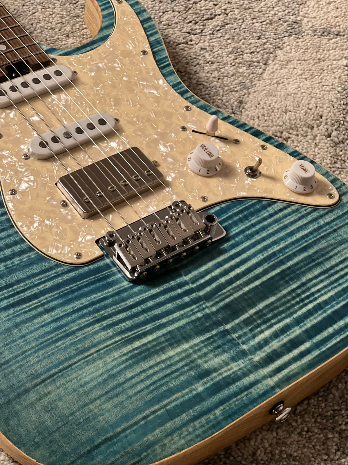 Soloking MS-1 Classic Flat Top FMN with Rosewood FB in Jeans Pacific Blue Limited Edition JESCAR