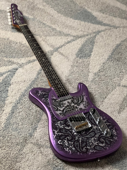 Dhatarattha Performance DTL in Purple Burst Over Black Paisley with Rosewood FB