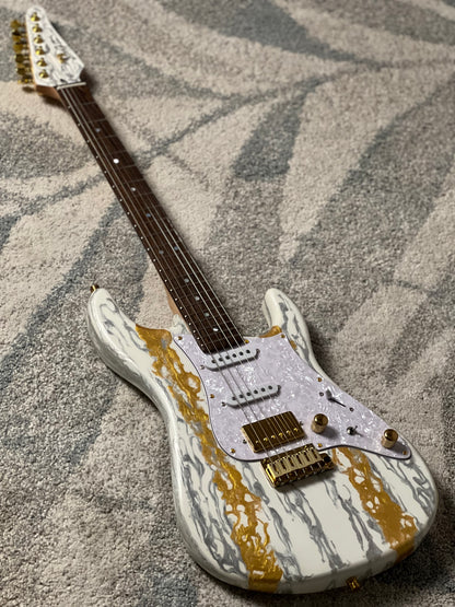 SLX X Dhatarattha Custom DST in White Shmear with Rosewood FB