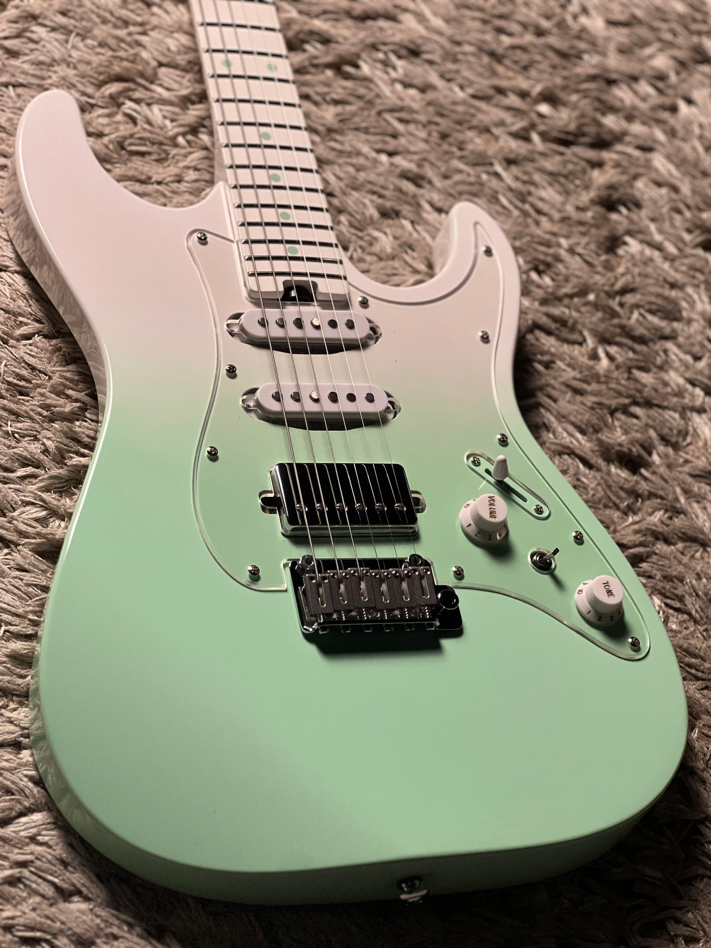 Soloking MS-2 Special in Light Green Fade with White Neck Summer Season Limited Edition