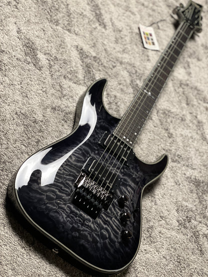 Schecter Hellraiser Hybrid C-1 FR TBB with Floyd Rose in Trans Black W23070013