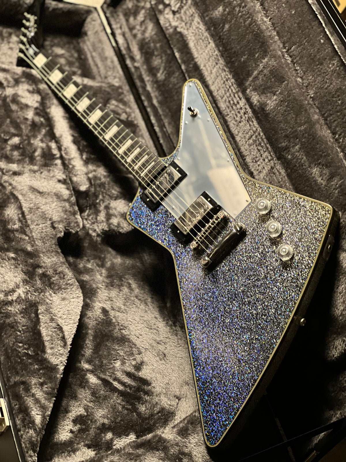 Epiphone Lzzy Hale Explorer Custom in Black Diamond Holographic Sparkle