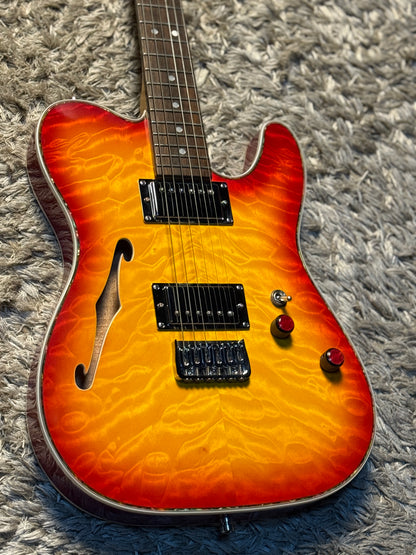 Dhatarattha Performance DTL HH Thinline in Cherry Sunburst with Rosewood FB