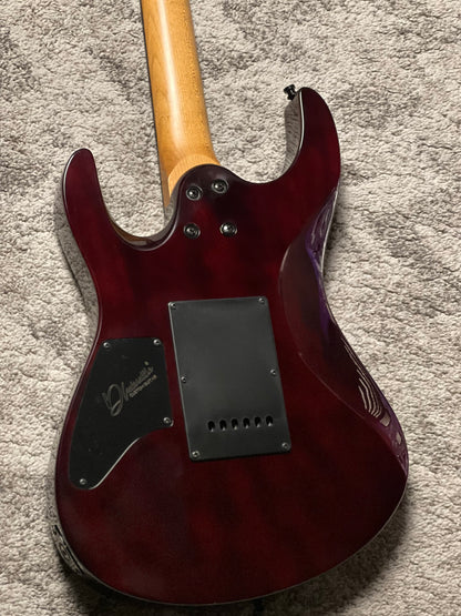 Dhatarattha Custom DST HH Quilt in Charcoal Feather with Rosewood FB