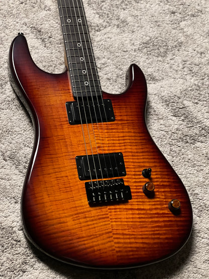 Dhatarattha Custom DST HH Flame in Hazel Burst with Rosewood FB