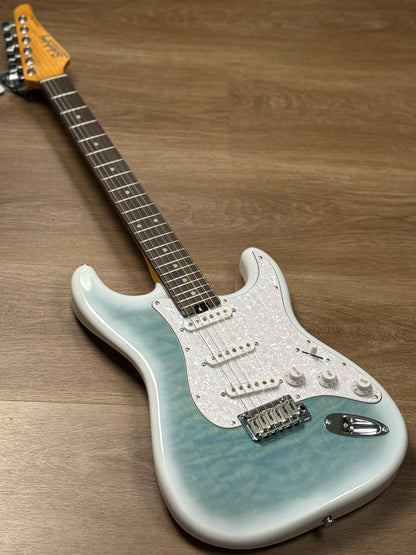 Soloking MS-1 Artisan Quilt SSS with Rosewood FB in Larimar Nafiri Special Run