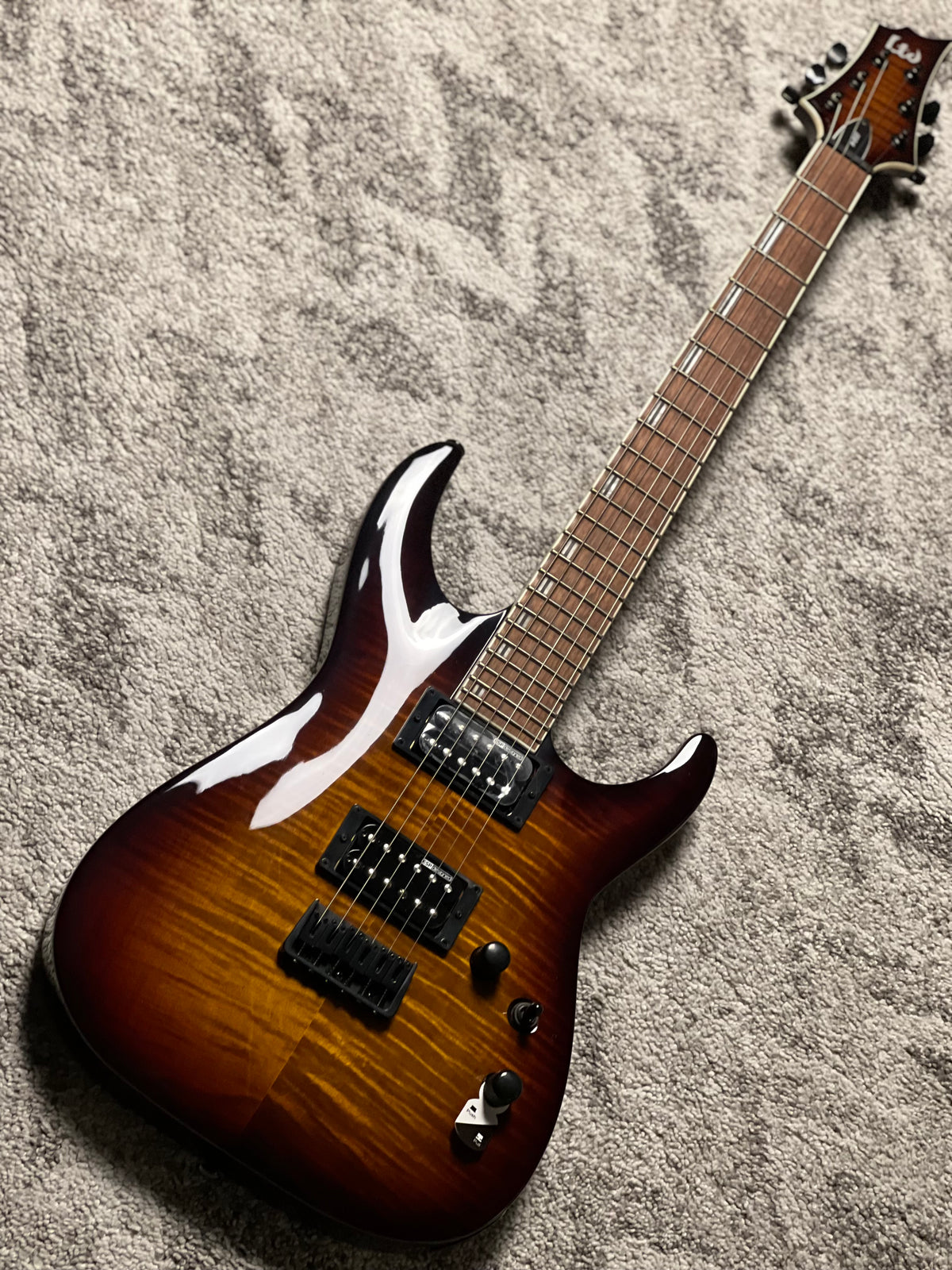 ESP LTD H-200FM In Dark Brown Sunburst