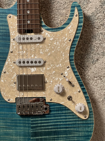 Soloking MS-1 Classic Flat Top FMN with Rosewood FB in Jeans Pacific Blue Limited Edition JESCAR