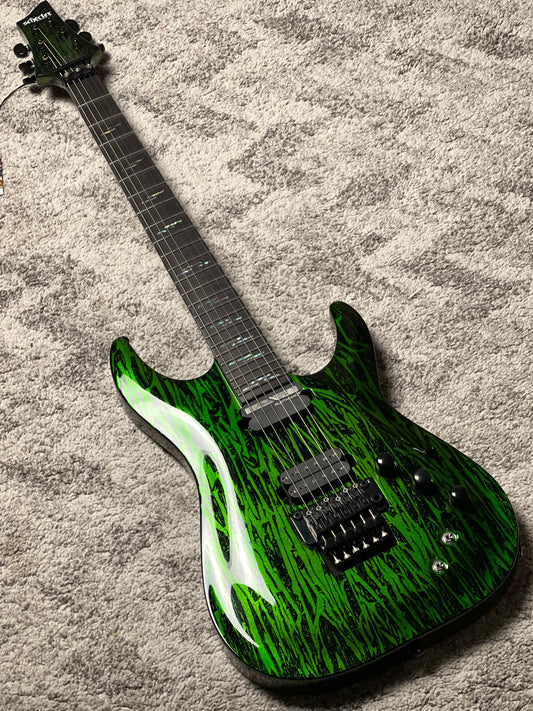 Schecter C-1 FR-S Silver Mountain in Toxic Venom W21080108