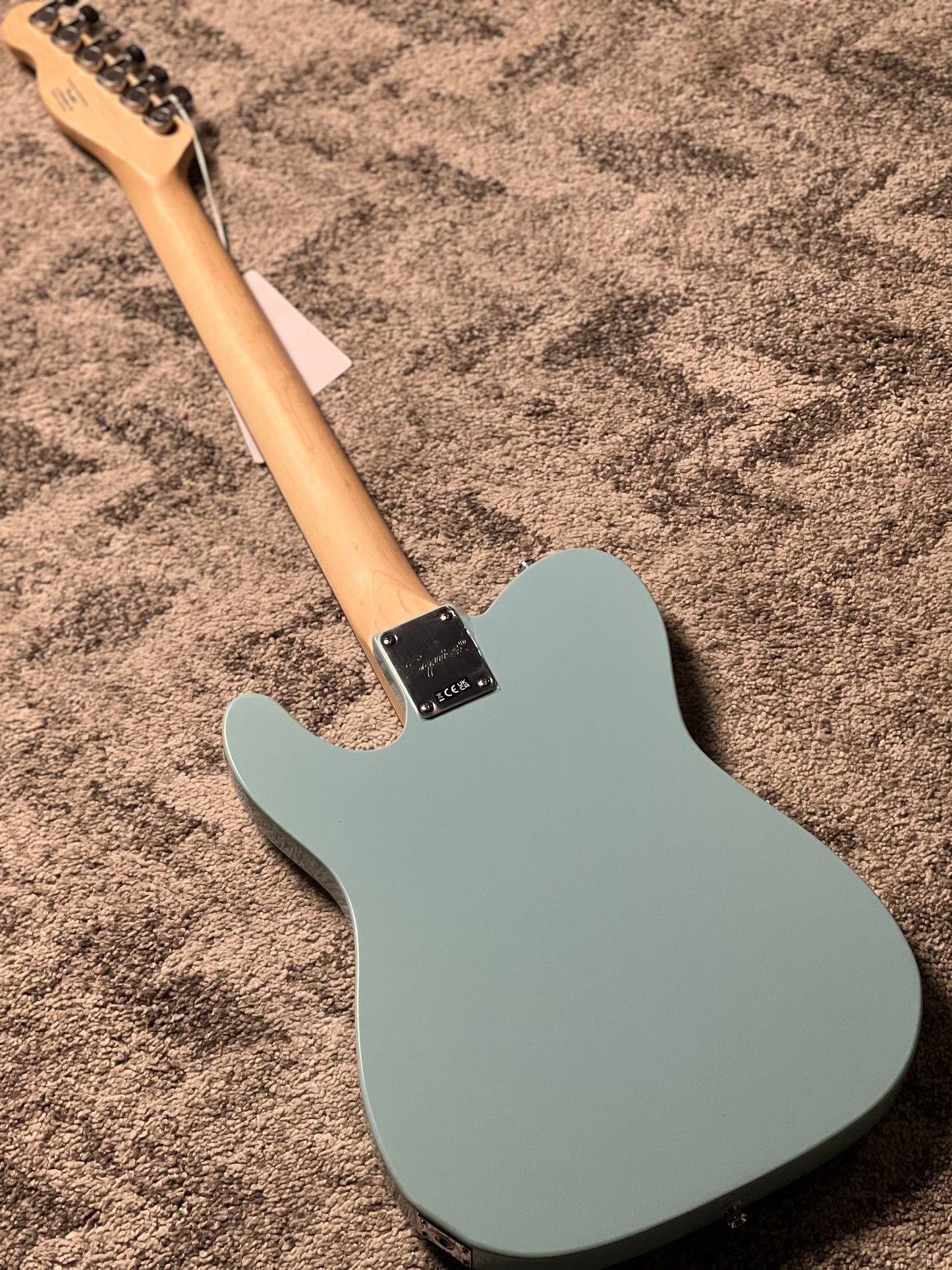 Squier FSR Sonic Telecaster Electric Guitar w/White Pickguard Laurel FB in Daphne Blue