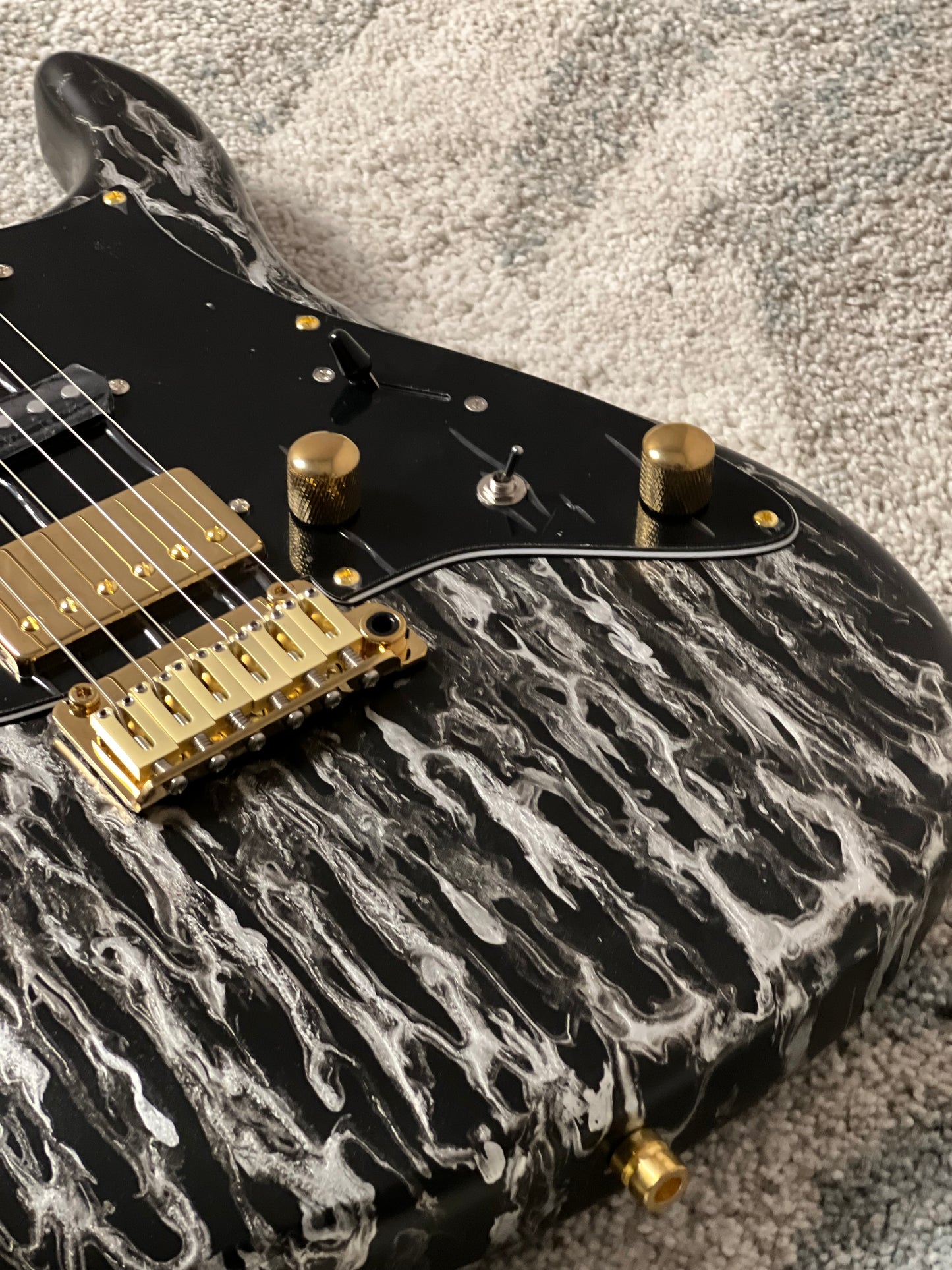 SLX X Dhatarattha Custom DST in Black Shmear with Maple FB