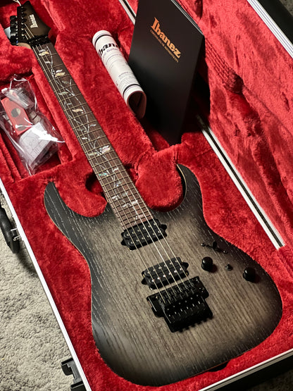 Ibanez J Custom RG8620AH-AGF in Anvil Gray Burst Flat w/Case F2533769