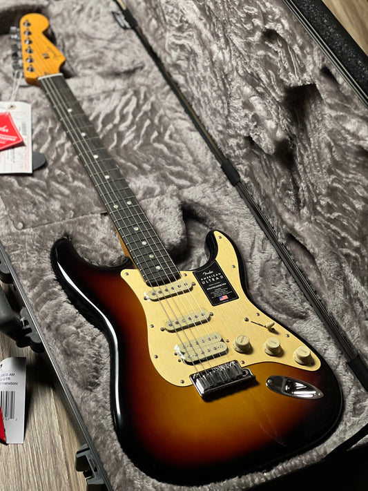 Fender American Ultra II Stratocaster HSS with Ebony FB in Ultraburst US240042659