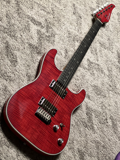 Dhatarattha Custom DST HH Flame in Crimson Red with Rosewood FB