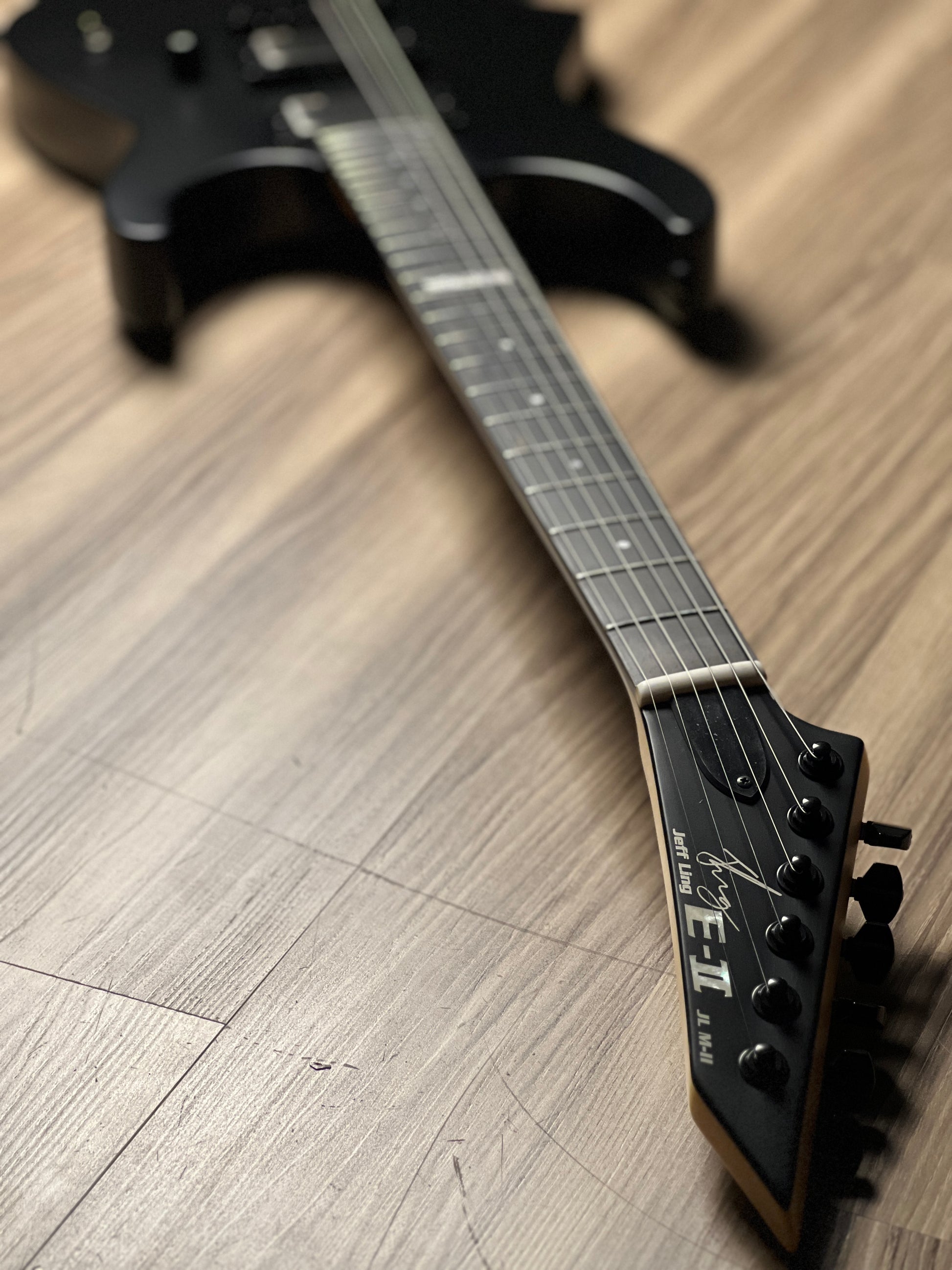 jeff ling gear ESP E-II JL-1 M-II NT Jeff Ling Signature Parkway Drive in Black Satin – nafiriguitar.com