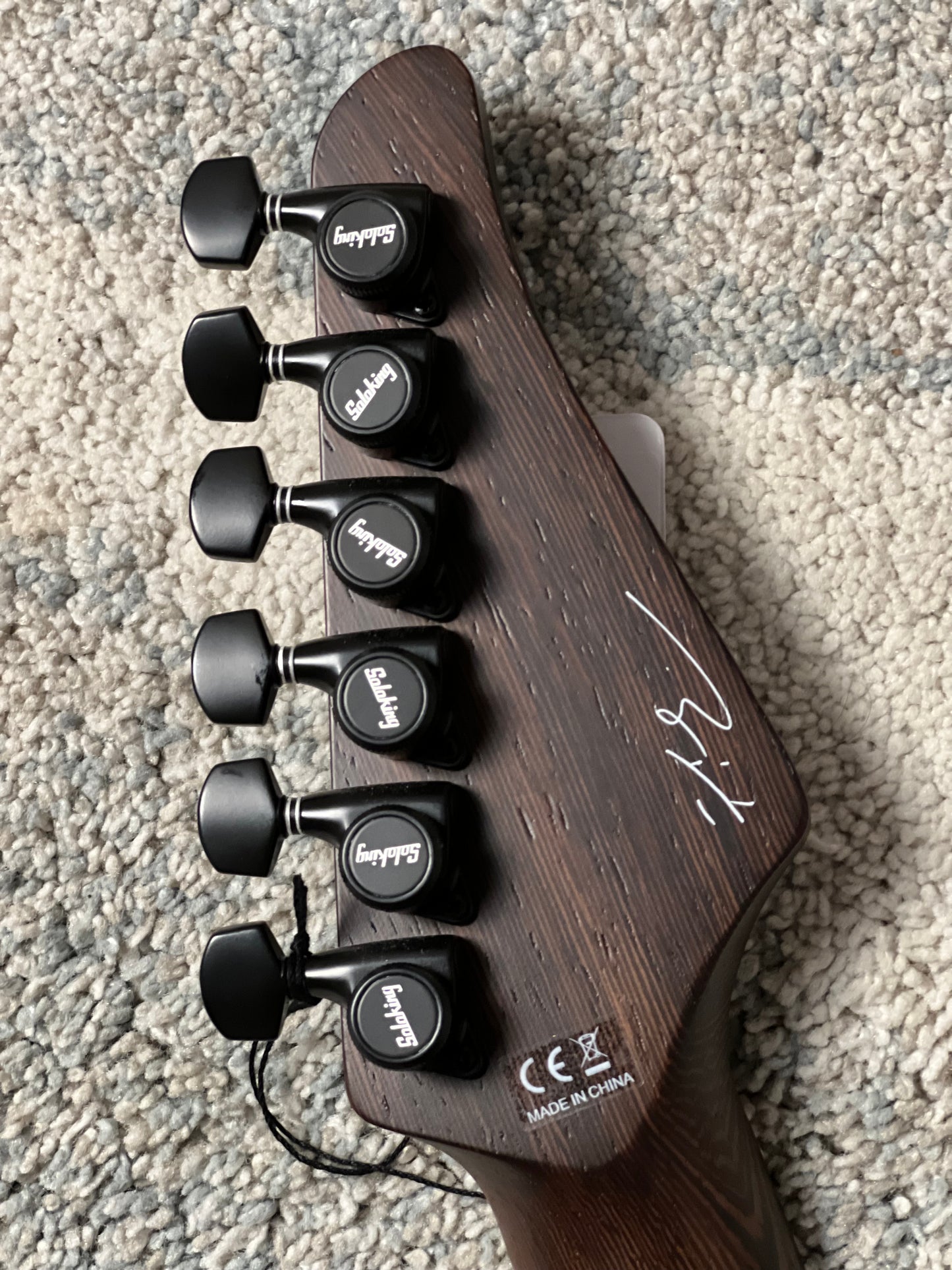 Soloking MJM-1 Custom Baritone HH with Wenge Neck in Driftwood Black