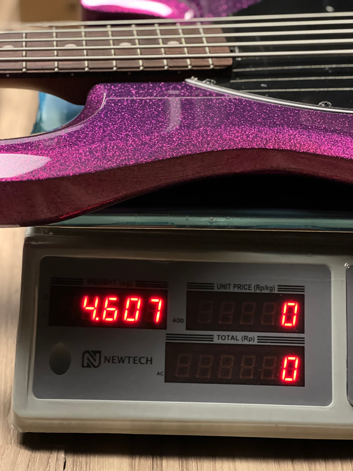 Sterling by Music Man Ray35 5-String Bass in Purple Sparkle