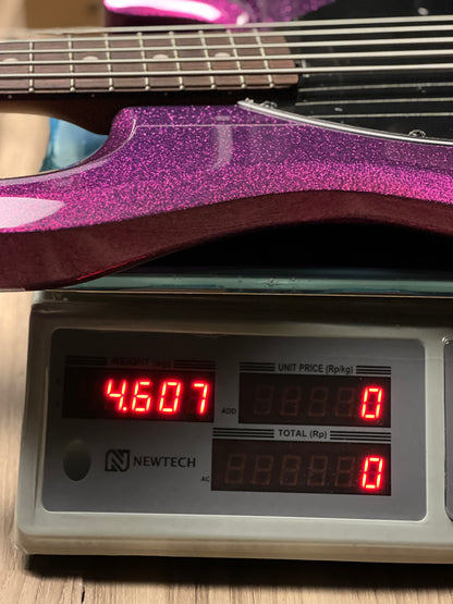 Sterling by Music Man Ray35 5-String Bass in Purple Sparkle