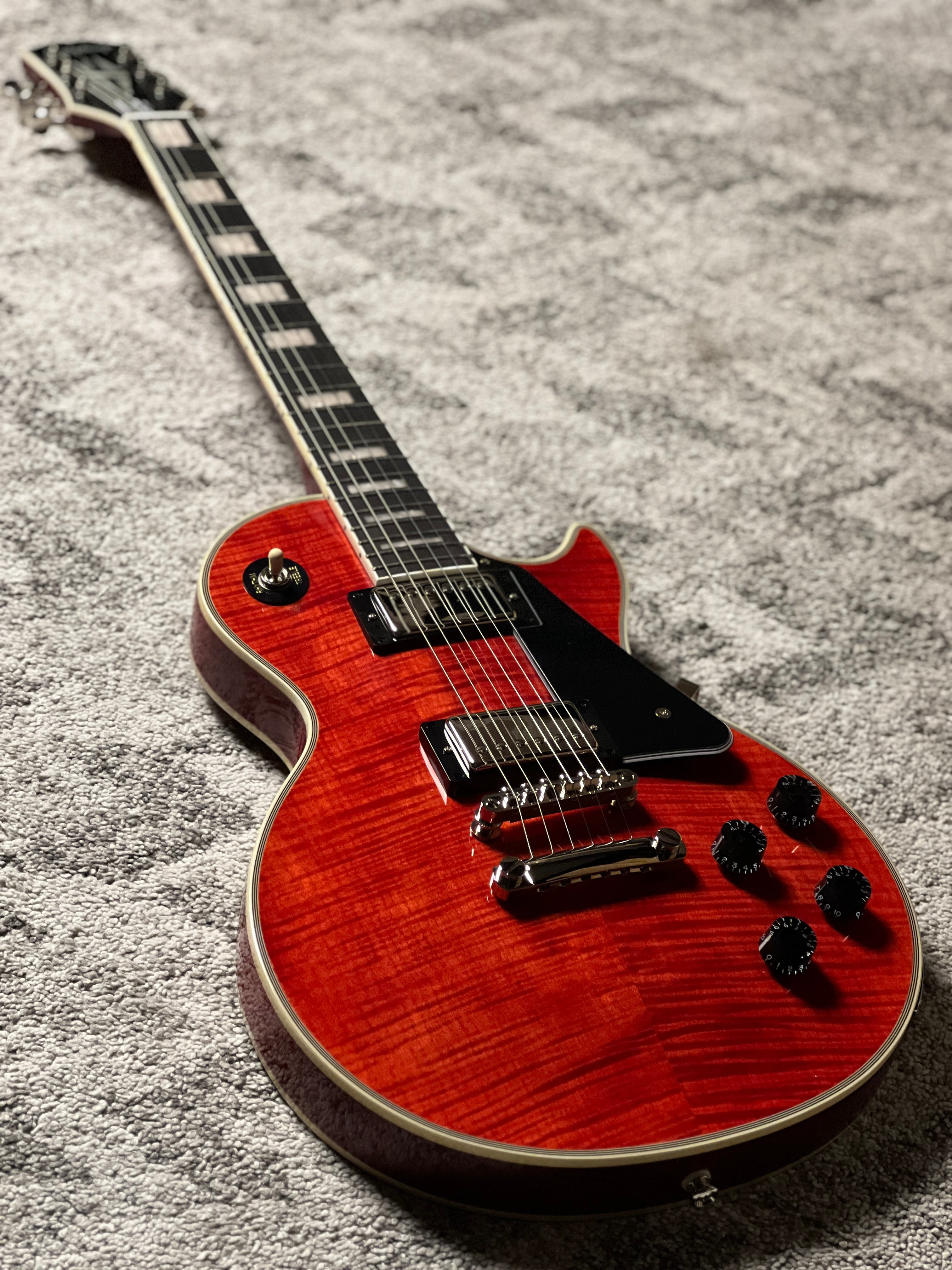 GWセール❣️Epiphone IBG Les Paul Custom Epiphone Les Paul Custom Figured in Transparent Red w/Premium