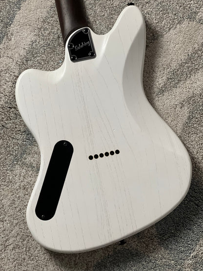 Soloking MJM-1 Custom Baritone HH with Wenge Neck in Open Pore White