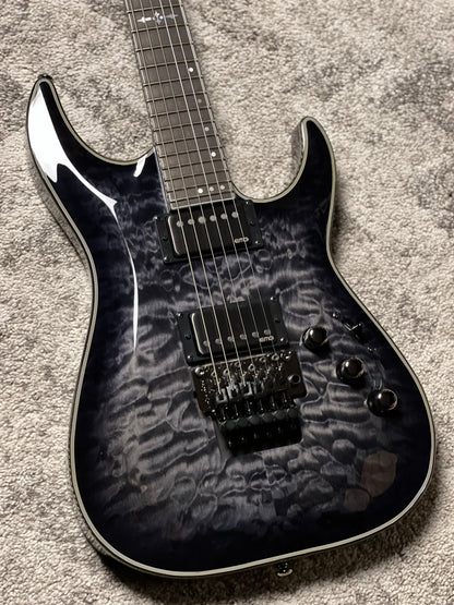 Schecter Hellraiser Hybrid C-1 FR TBB with Floyd Rose in Trans Black W23070013