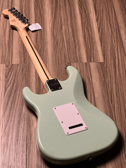 Squier FSR Sonic Stratocaster w/White Pickguard, Maple FB in Surf Green