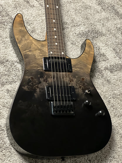 Schecter C-1 Standard in Black Fade Burst Burl