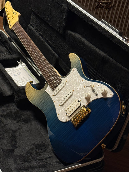 Fujigen FGN Guitars Expert EOS Odyssey in Navy Blue with Hardshell Case F230173