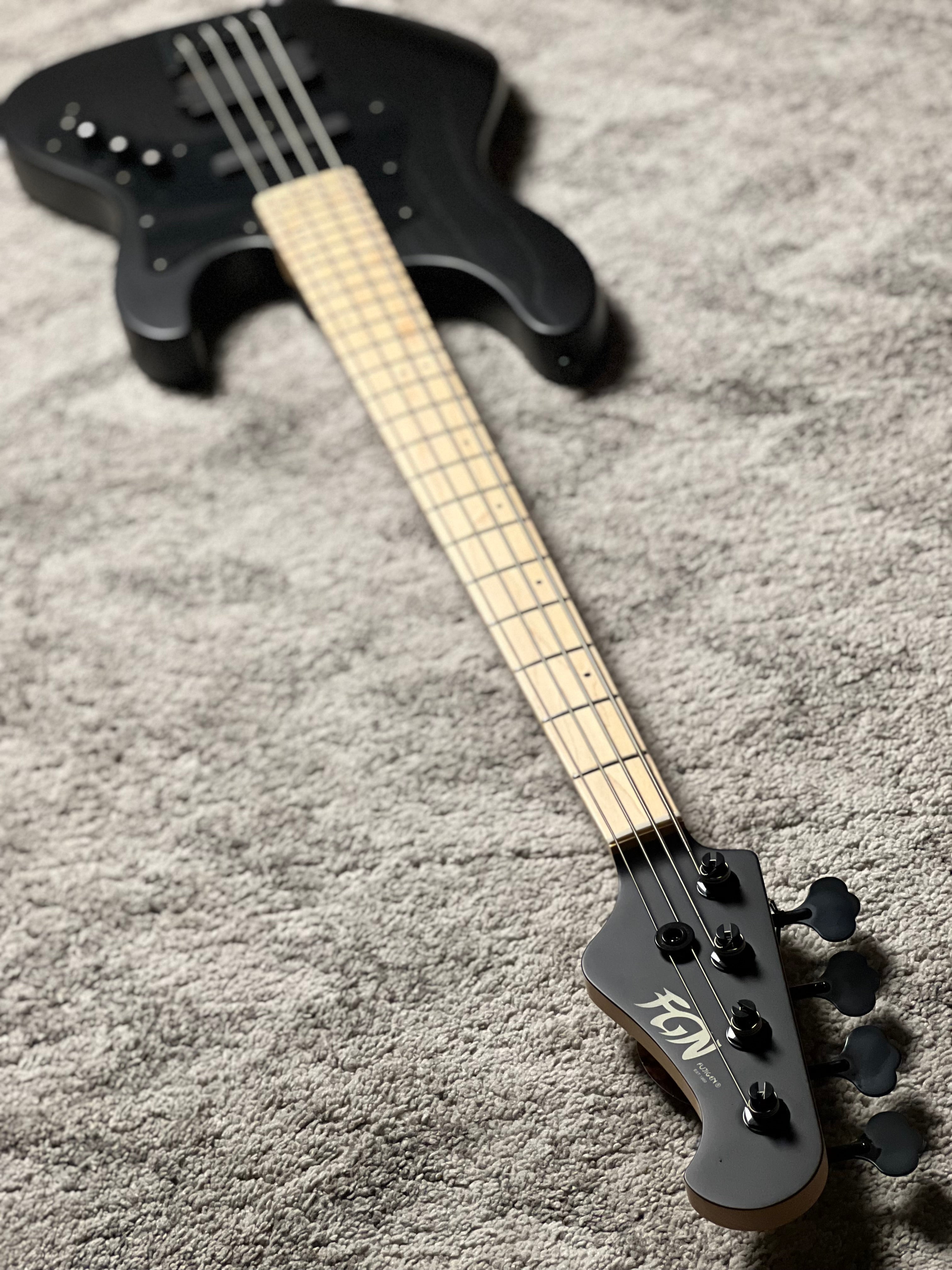 Fujigen FGN Mighty Jazz JMJ2-ASH-DEM/OPB in Open Pore Black