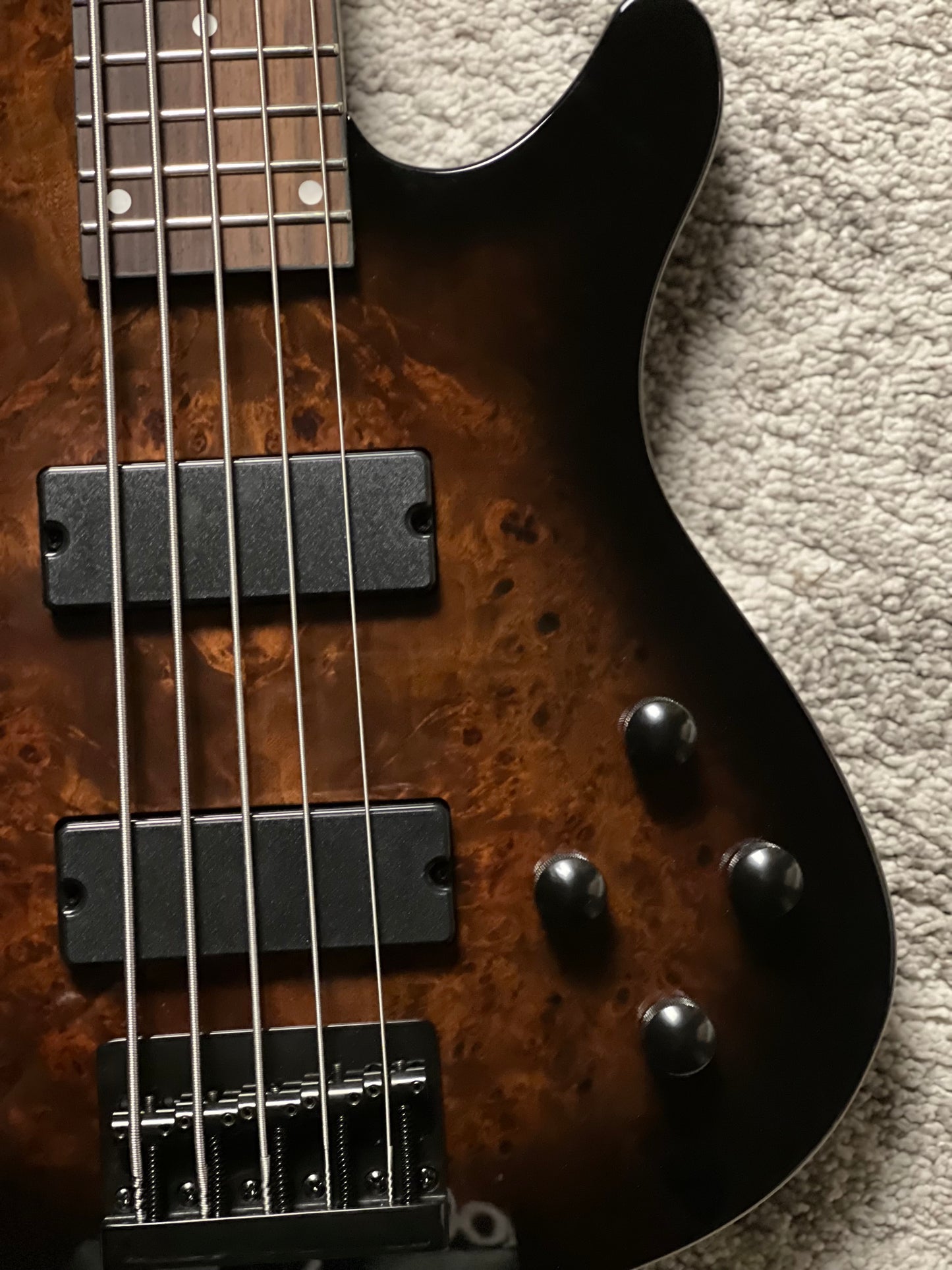Schecter C-5 Standard 5-string in Tobacco Burl
