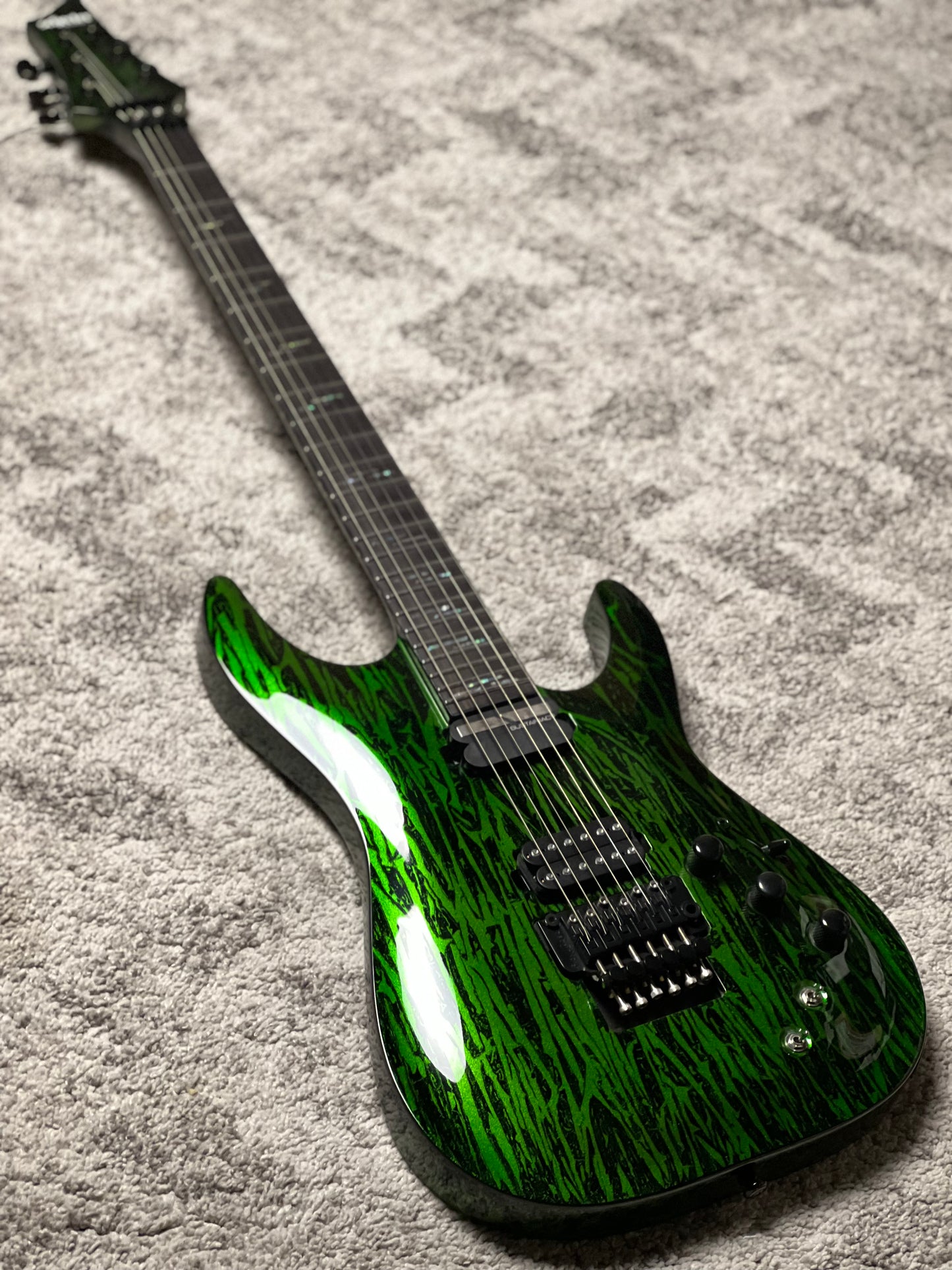Schecter C-1 FR-S Silver Mountain in Toxic Venom W21080108