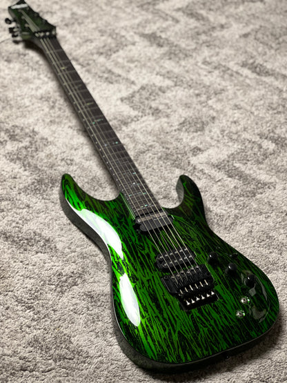 Schecter C-1 FR-S Silver Mountain in Toxic Venom W21080108