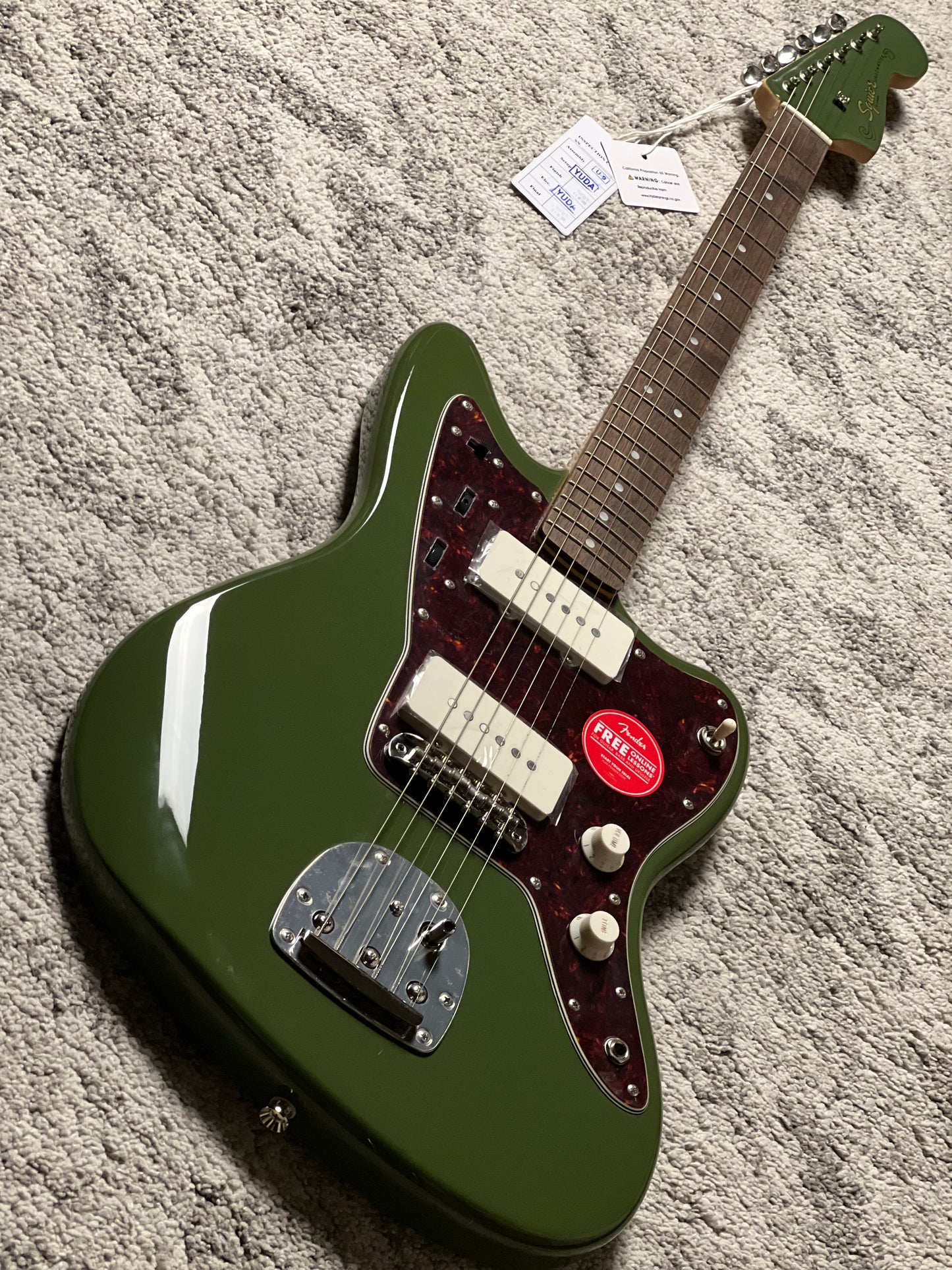 Squier FSR Classic Vibe 60s Jazzmaster with Laurel FB in Olive Metallic