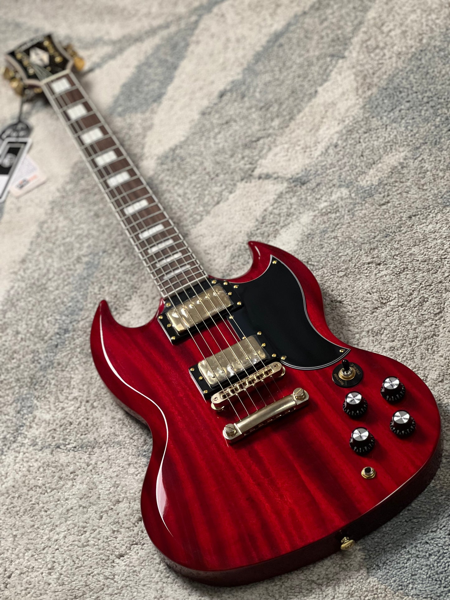 Soloking SG60 MKII in Transparent Red Cherry with Gold Hardware