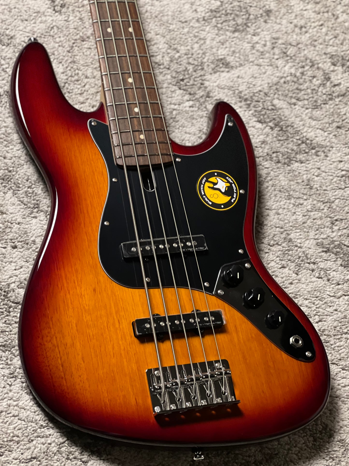 Sire Marcus Miller V3P Passive 5-String Bass Guitar in Tobacco Satin