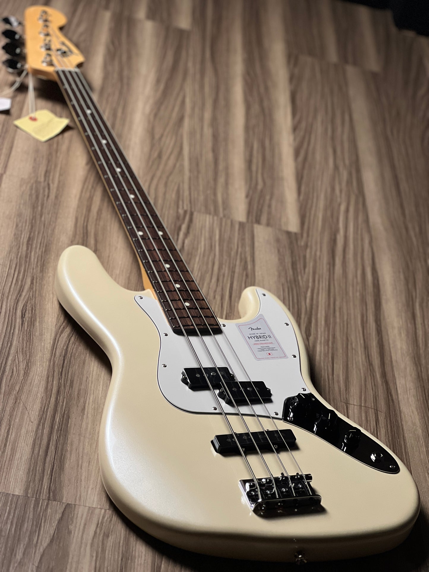 Fender Japan Hybrid II Jazz Bass PJ with Rosewood FB in Olympic Pearl JD24008897