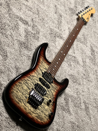 Charvel MJ SD1 24 HSH w/Floyd Rose, PF FB in Midnight Glow JDC2300306