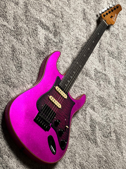 Dhatarattha Custom DST HSS in Magenta Sparkle with Rosewood FB