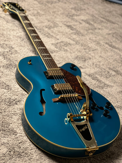 Gretsch G2410TG Streamliner Hollow Body Single-Cut with Laurel FB in Ocean Turquoise (USED)