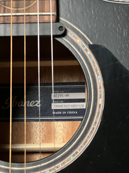 Ibanez AE295-WK Acoustic Guitar in Weathered Black