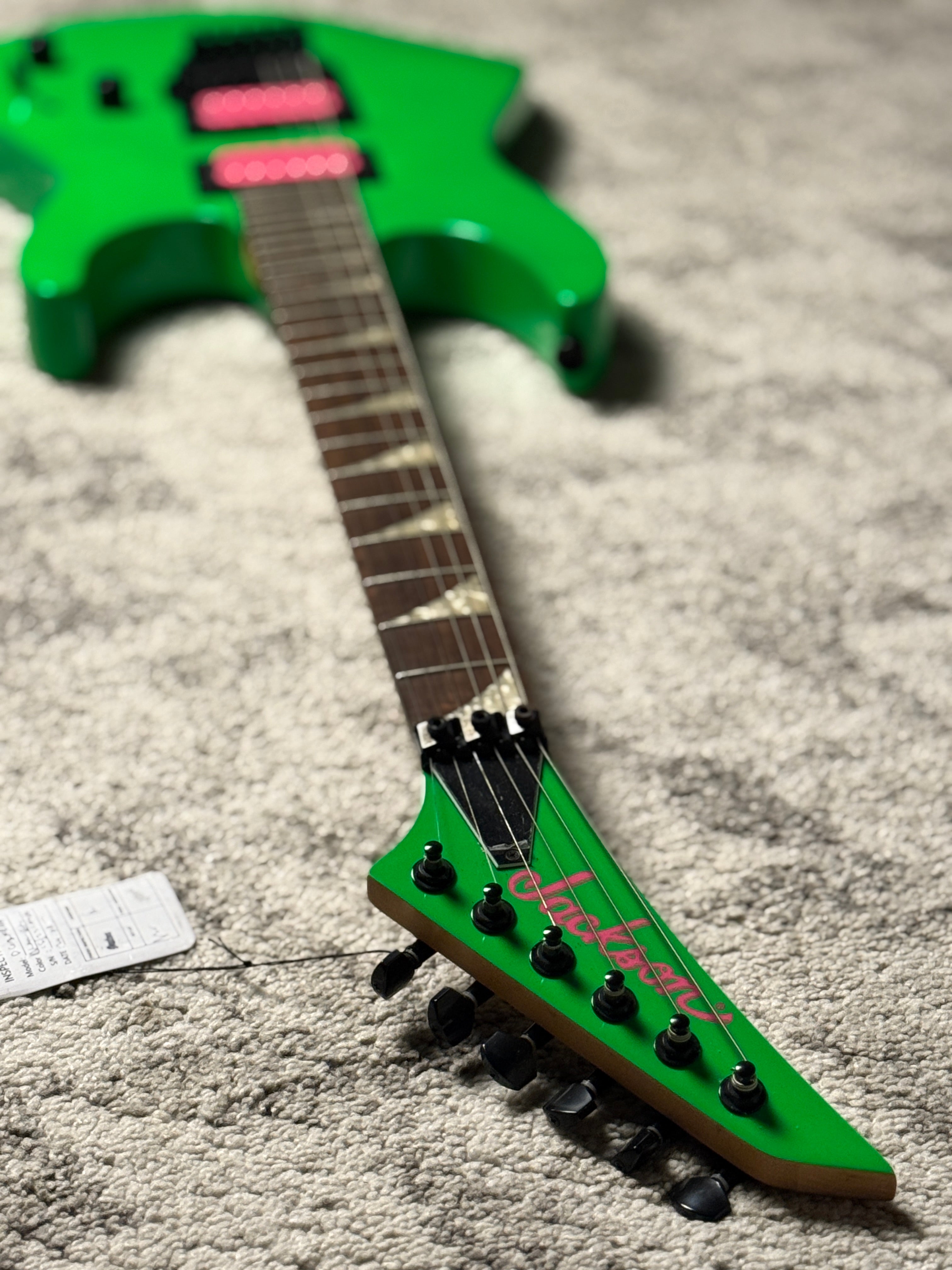 Jackson FSR X Series Dinky DK2XR HH with Laurel FB in Neon Green