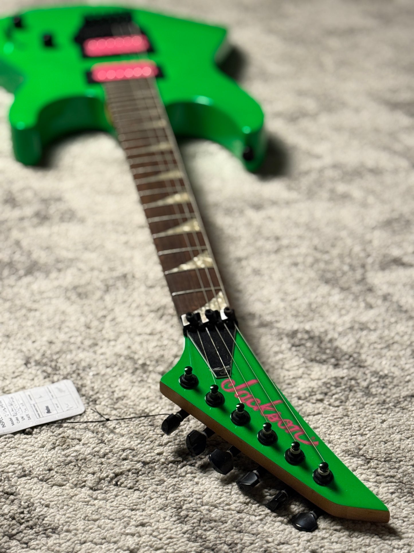 Jackson FSR X Series Dinky DK2XR HH with Laurel FB in Neon Green ISJ2210483 (USED)