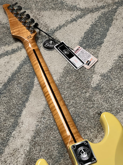 Soloking MS-1 FMN Thinline Artisan with Flame Maple Neck in Vintage White