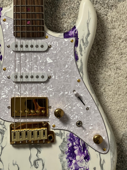 SLX X Dhatarattha Custom DST in Amethyst Shmear with Rosewood FB