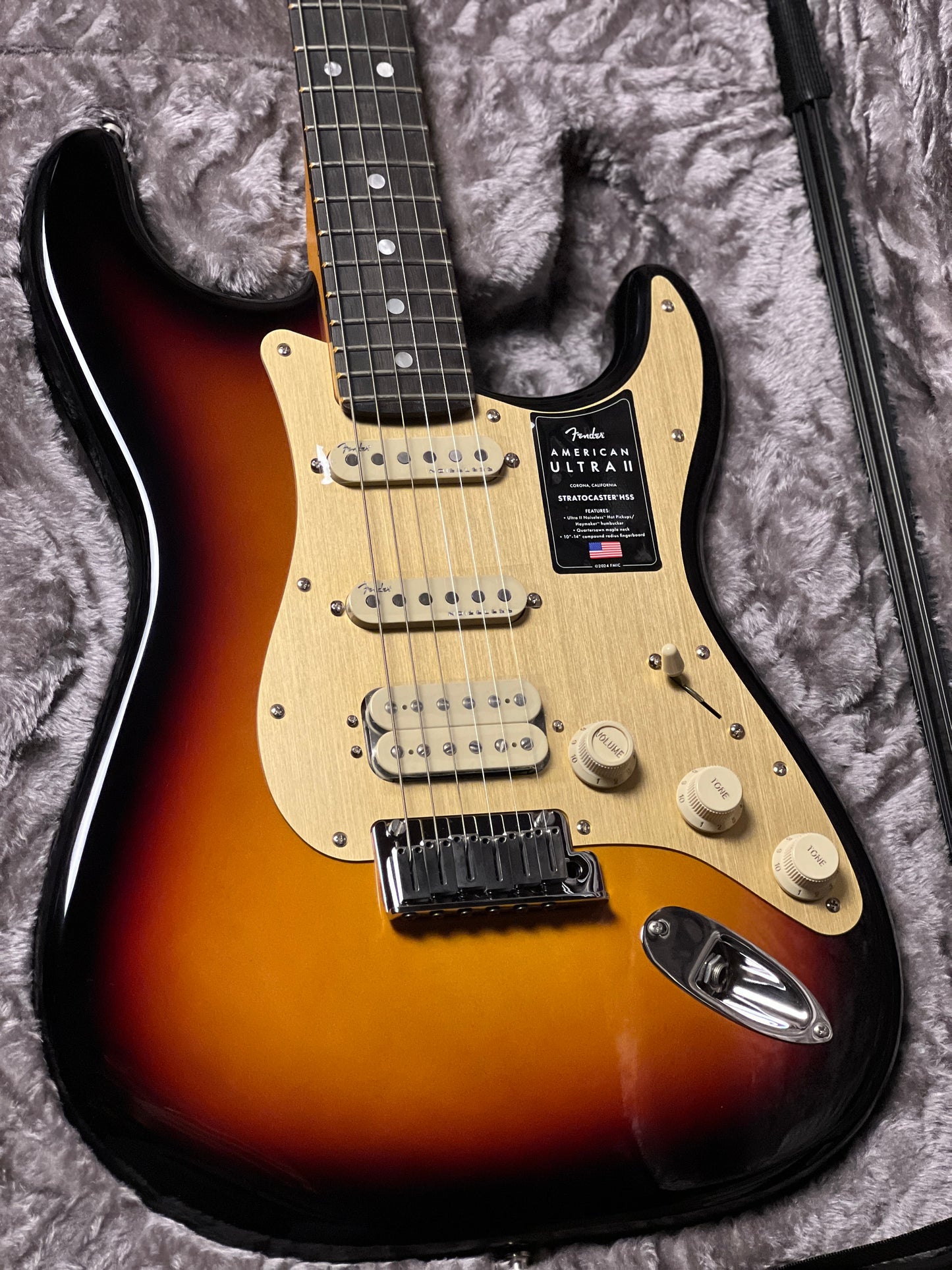 Fender American Ultra II Stratocaster HSS with Ebony FB in Ultraburst US240020831