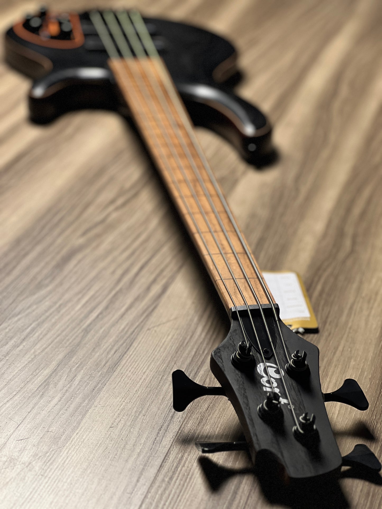 Cort B4 Element Fretless OPTB in Open Pore Transparent Black