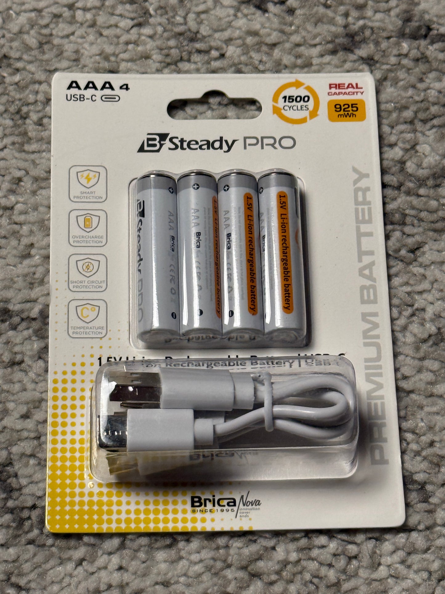Brica Baterai BSP AAA x4 1.5V USB-C Rechargeable
