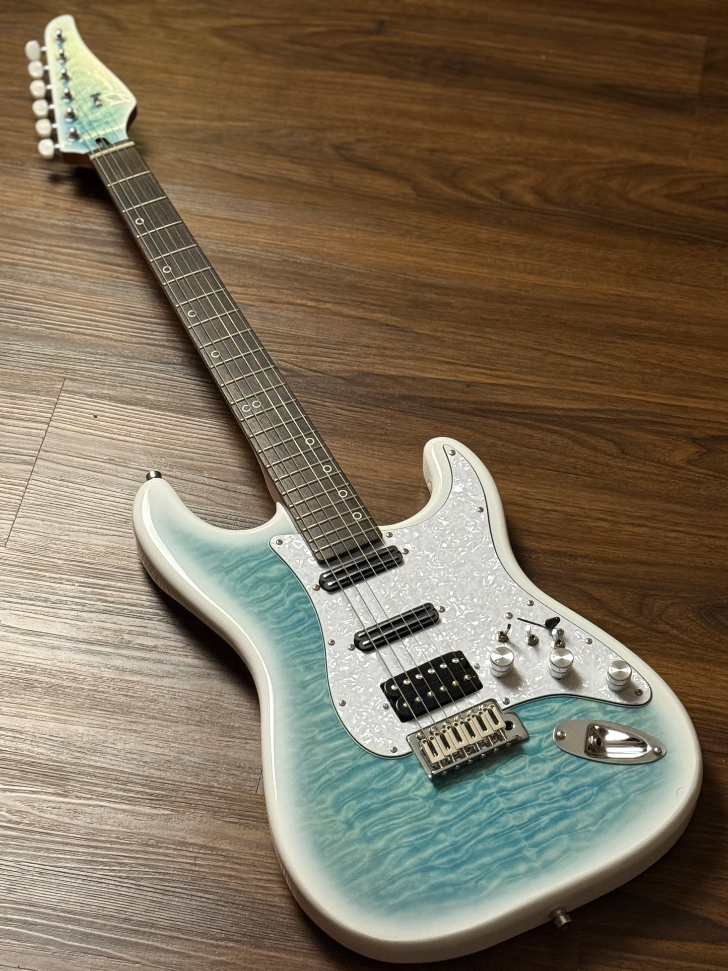 Dhatarattha Classic Modified DST HSS Quilt in Blue Larimar with Rosewood FB